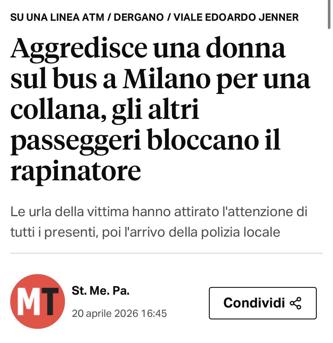 Ultimo_Samurai_'s tweet image. Un’altra risorsa #PD. Un altro TUNISINO di merda. Un plauso a chi ha aiutato la Signora e ha fermato il ladro. #Milano
