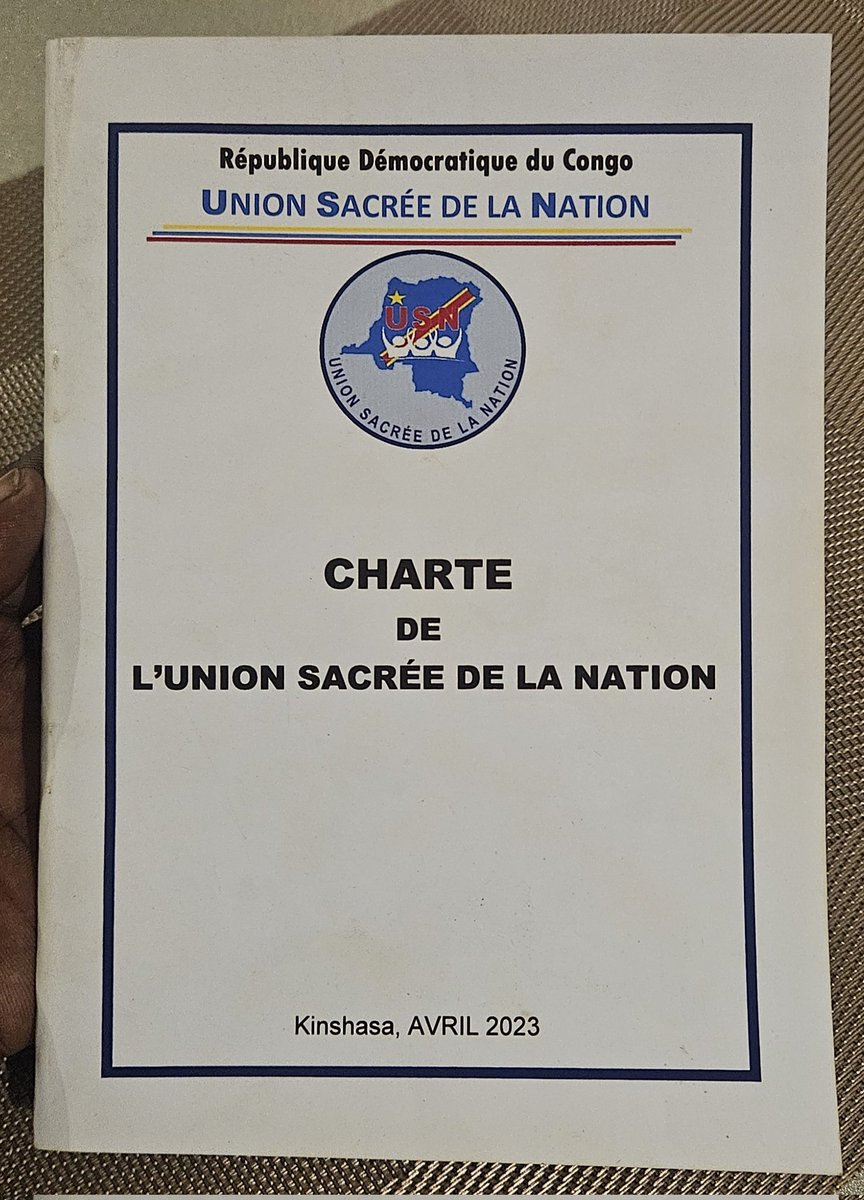 #RDC: Voici la Charte de l'Union sacrée de la Nation, USN d'avril 2023. À lire.