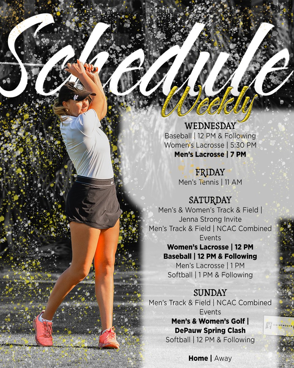 DePauwAthletics's tweet photo. SPRING SWINGS 

#TeamDePauw #d3sports #addtocalendar https://t.co/OR8kxcC8HO