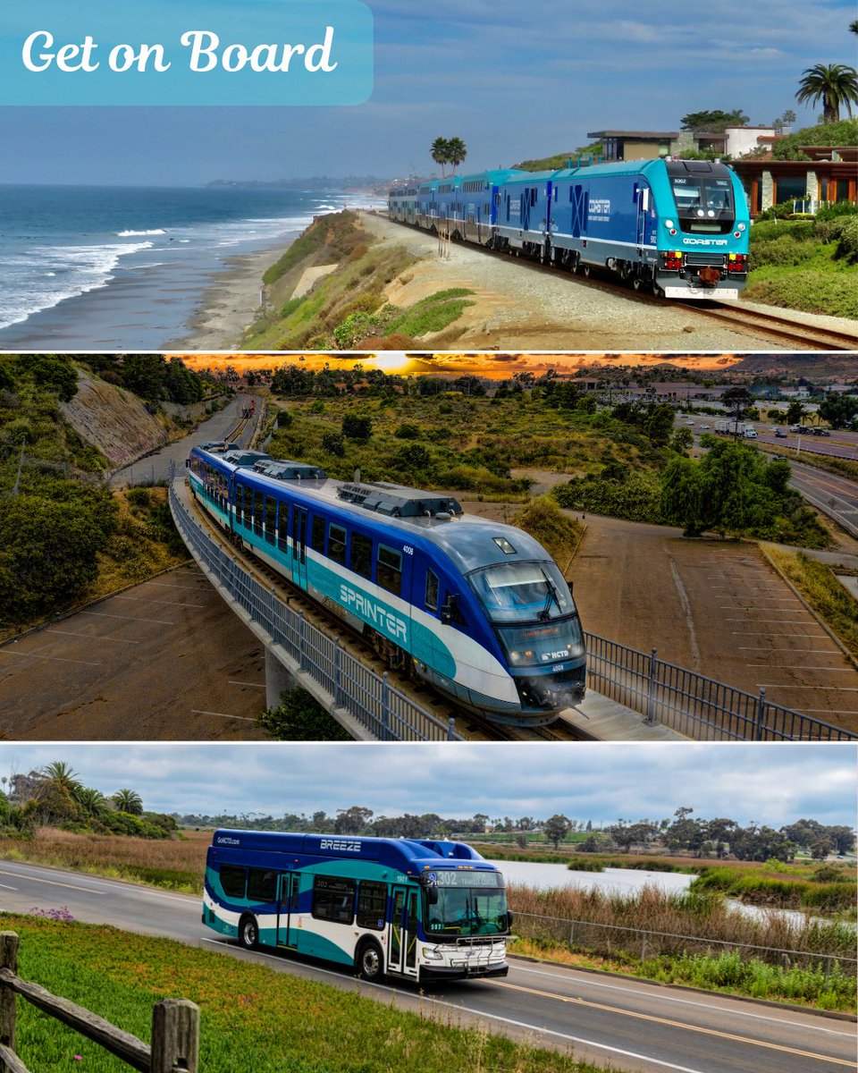 GoNCTD's tweet image. Get on Board with NCTD! 🛤️🚏

As gas prices rise now is the time to ride transit. 🙂‍↕️

Ride worry free and let us take you where you need to be! 

To plan your trip visit GoNCTD.com/Schedules 

#GoNCTD #GetonBoard #COASTER #SPRINTER #BREEZE #PublicTransit