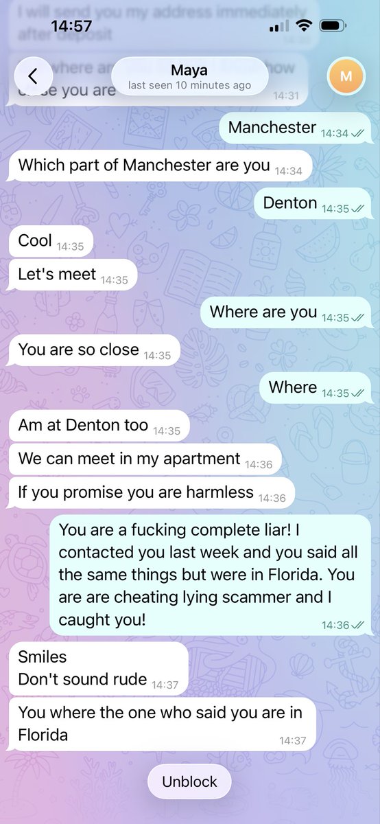 FideEtVeritas's tweet image. 🚨 Scammer Alert 🚨 Another scammer this one try’s to sell herself as a hooker (illegal behavior) &amp;amp; asks for money and claims to be in your city to meet up with you but she’s not… She has you go to #telegram to work on you #BEWARE!
