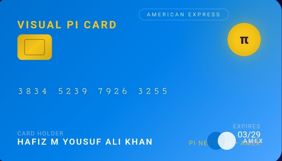 Pharmacist79's tweet image. #PiVisualCard #AmericanExpress