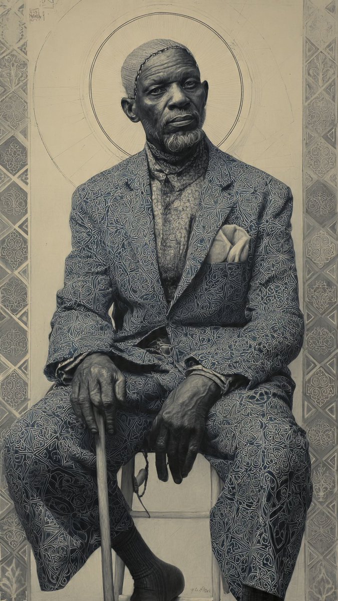 21stmillennium's tweet image. He has seen empires rise and fall,
yet still sits with the grace of kings.
A modern saint of the old world. 🪑
#ElderWisdom #LivingLegend #AfricanDignity #AncestralStrength #PortraitMasterpiece #BlackArt #TimelessPortrait #QuietPower #AIart️️️️️️️️️️️️️️️️️️