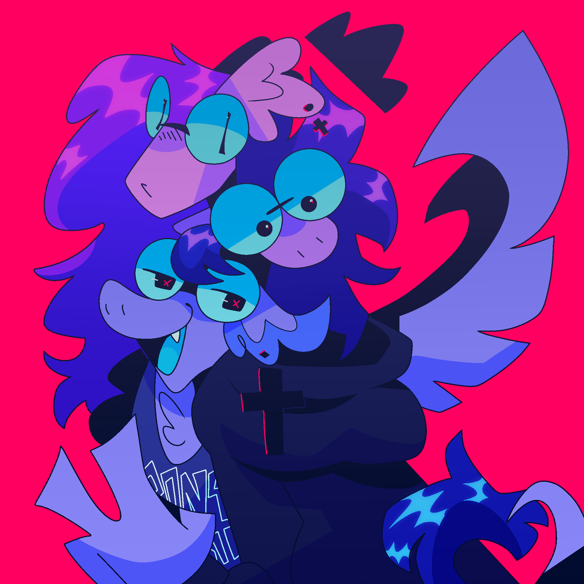 clusper art for <a href="/VyletPony/">💫 i-ate-the-moon 💫</a> (+2 variants i did bc im insane) (yes i got paid for all 3)

go listen to gonarch or else - youtube.com/watch?v=Kg_JKS…

these might be prints sometime soon oooooo