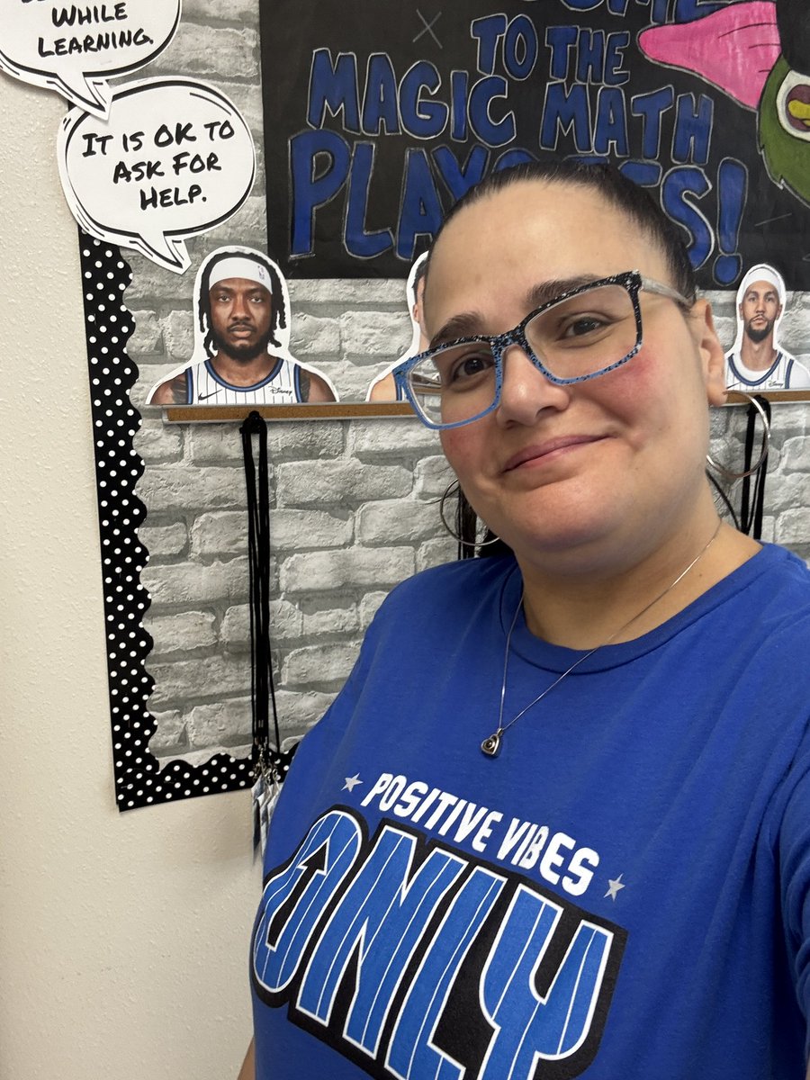 MrsLopezMagic's tweet image. Rocking my “Positive Vibes Only” shirt from @athletelogos 😎💙🩶🖤 #EverybodyIn #orlandomagicfans #MakeItMagic @OrlandoMagic