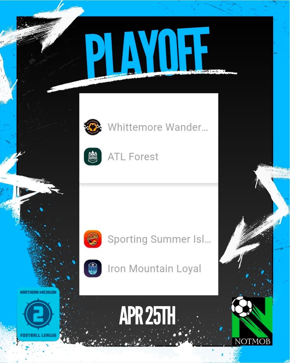 NMFFLsoccer's tweet photo. Here are this weekends playoff matchups. Noon kickoff for all playoff games https://t.co/XLvKh0lh2g