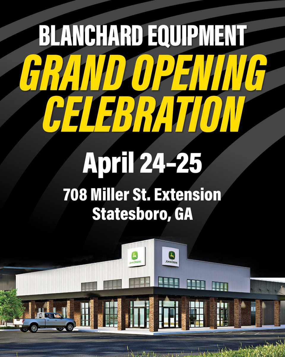 Come tour our brand-new, state-of-the-art location, designed to better serve your equipment needs for projects of all sizes.  Special coupons will be available on select John Deere tractors - in-store only during the grand opening!