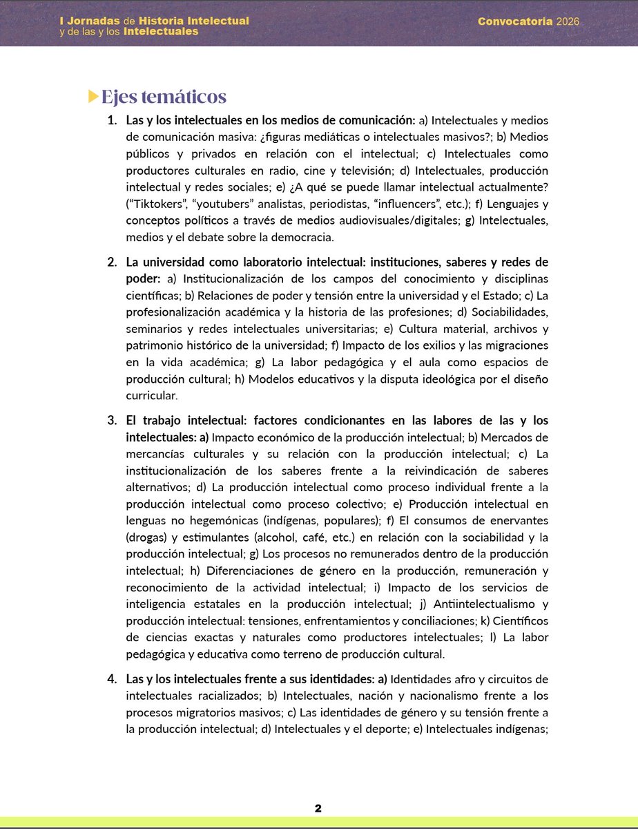 CEHColmex's tweet photo. CONVOCATORIA | I Jornadas Mexicanas de Historia Intelectual y de las y los Intelectuales, que se llevarán a cabo en la Ciudad de México los días 21, 22 y 23 de octubre de 2026 en modalidad hibrida.

Para mayores informes, puede contactar al correo jmexhiin@gmail.com https://t.co/ha9cCi7xPU