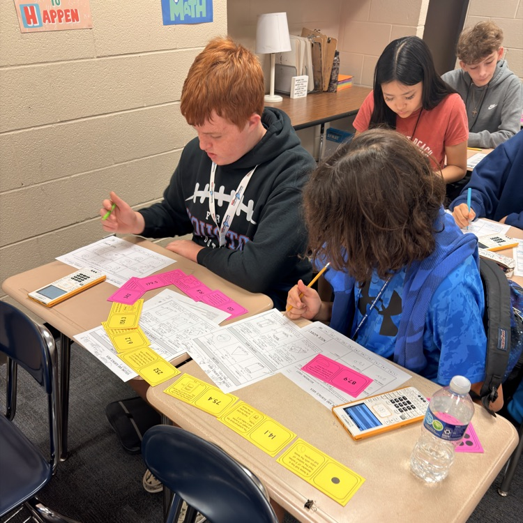 HumbleISD_CMS's tweet photo. Ms. Lopezβs classes are on the right track for STAAR success with a domino train review activity! Learning, teamwork, and a little fun all rolled into one. #TheColtWay https://t.co/i6a3BEPWYD