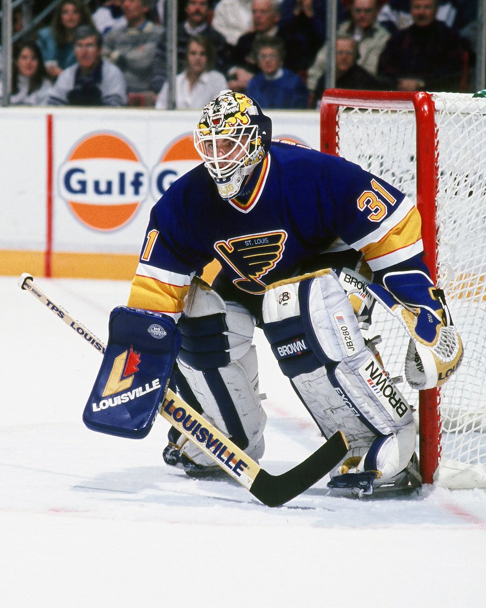 pre2000hockey's tweet image. Goalie day 
#vintagehockey #goalies #stlblues