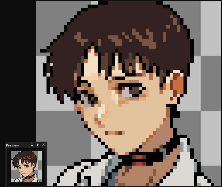 aozorapxl's tweet image. shinji pixel portrait wip

#pixelart #ドット絵 #evangelion