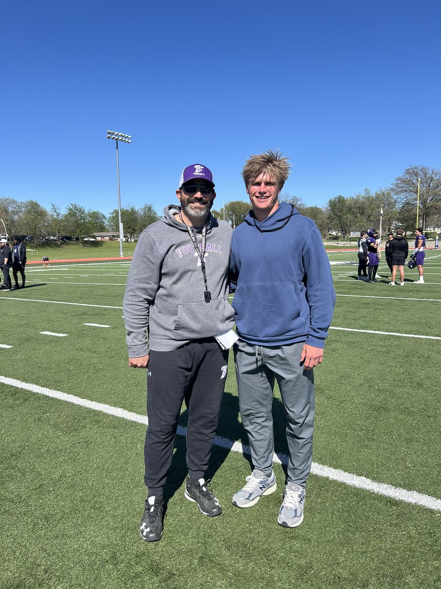 TrevorHeman's tweet photo. After a great visit and conversation with @mikeglassiii I’m grateful to receive an offer from @Truman_FB! 
@CoachKNesbitt @DomincStoneking @Coach_Zoda @JPRockMO @Southwest7v7 @sixstarfootball @PrepRedzoneMO @jeremycrabtree @BrandonHuffman https://t.co/s1apuArG76