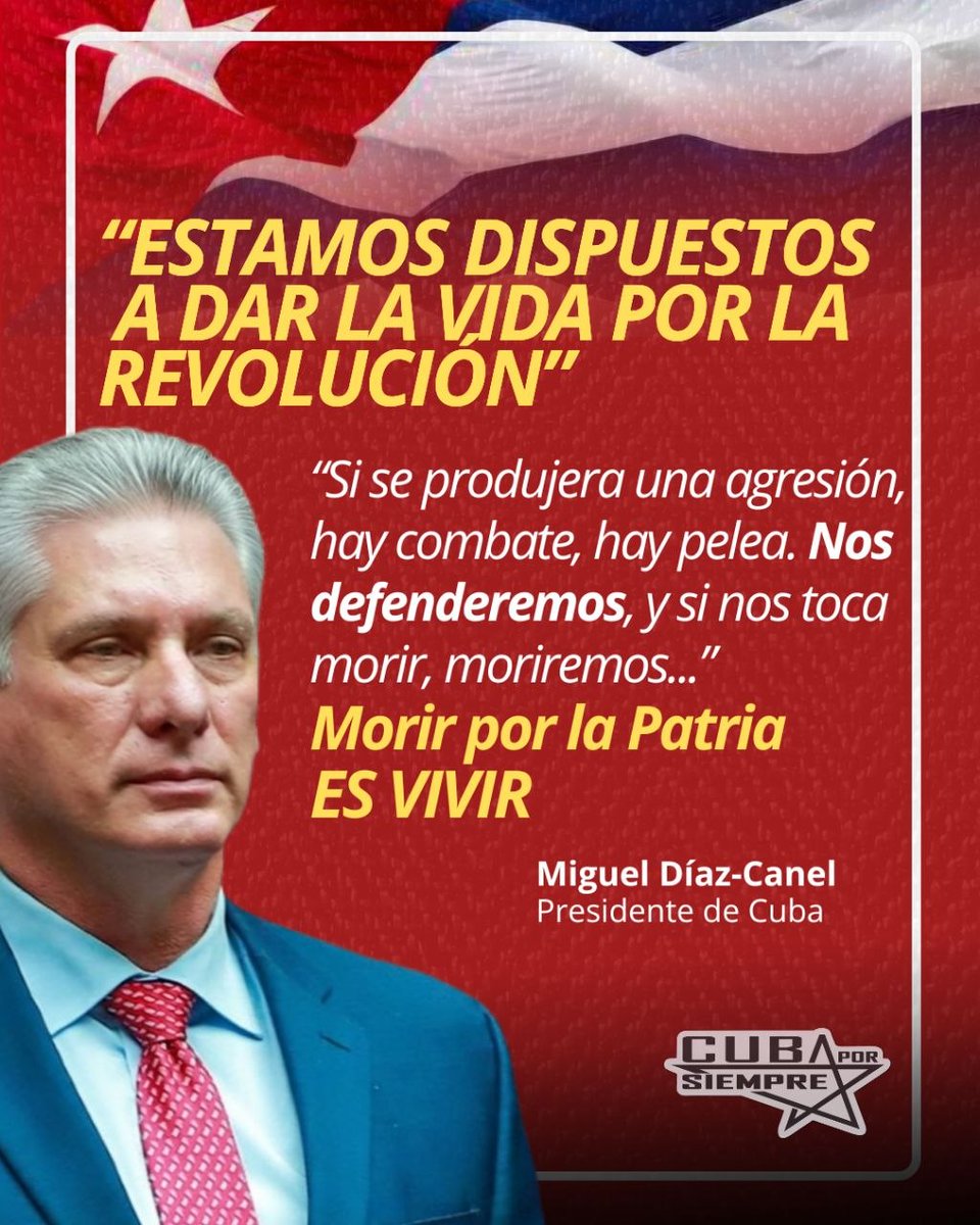 🇨🇺🇺🇸 El presidente Miguel Díaz-Canel reafirmó su compromiso inquebrantable con la defensa de la Revolución, destacando que esta no es una simple postura política, sino una profunda convicción arraigada en el pueblo cubano...