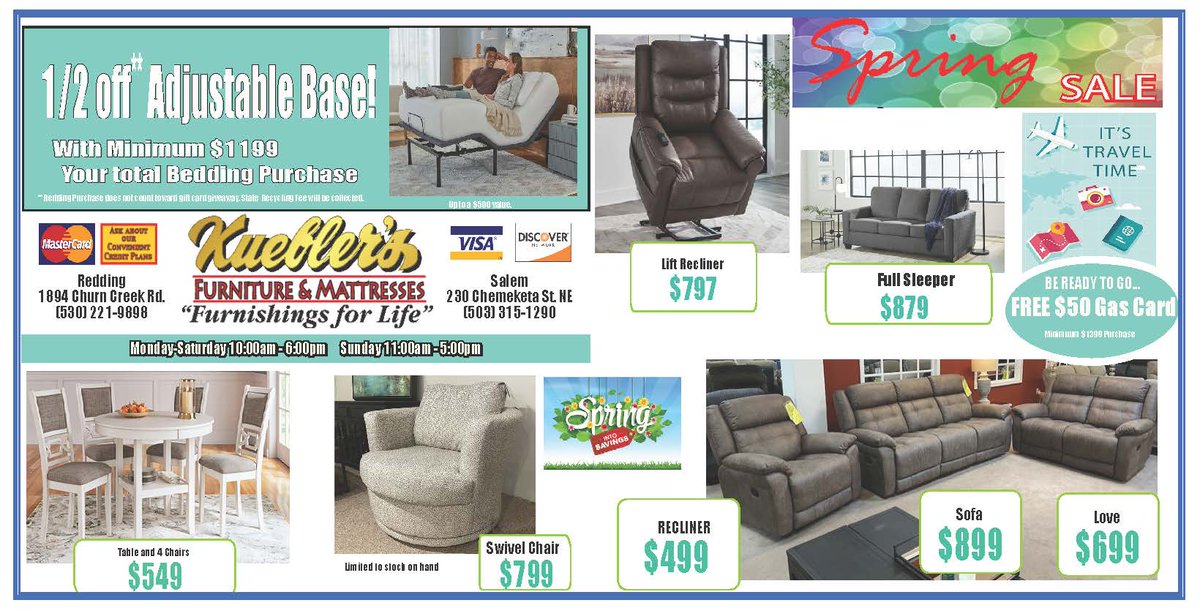 kueblers1974's tweet image. Refresh your space this spring at Kuebler’s! Visit us to see incredible savings on stylish furniture. 🌿🛋️ #SpringSale #FurnitureSavings

kueblersfurniture.com

undefined