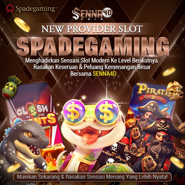 senna4d's tweet photo. TELAH HADIR PROVIDER SPADE GAMING🎰

Menghadirkan Sensasi Slot Modern Ke Level Berikutnya. Rasakan Keseruan &amp; Peluang Kemenangan Besar hanya di Senna4d.
Mainkan Sekarang &amp; Rasakan Sensasi Menang Yang Lebih Nyata https://t.co/VDiIWNJ16B
