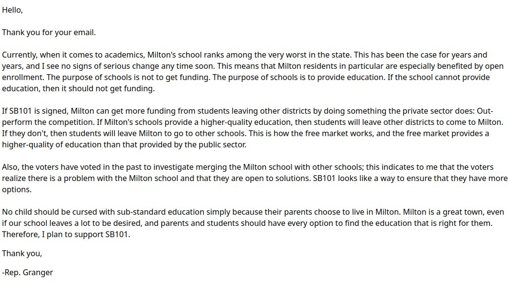 Rep. Michael Granger tweet media