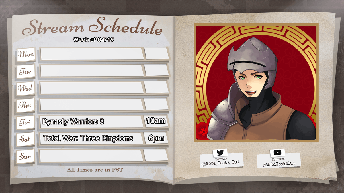 Mobi_Geeks_Out's tweet photo. I know it's not a lot of streams, but here is the stream schedule for this week! https://t.co/R0p9N6Qgsu