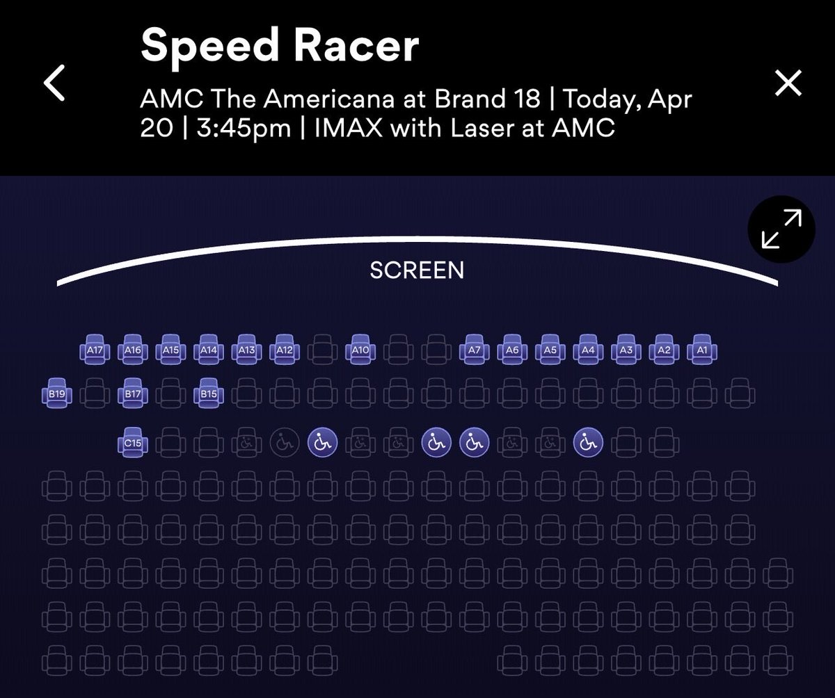 TaDdABoXeR's tweet image. Speed Racer is packing every seat in every theatre and showtime at @AMCTheatres . All the showings are almost full. #April4April #AprilForApril #ApesNeverLeaving #MOASS #SpeedRacer