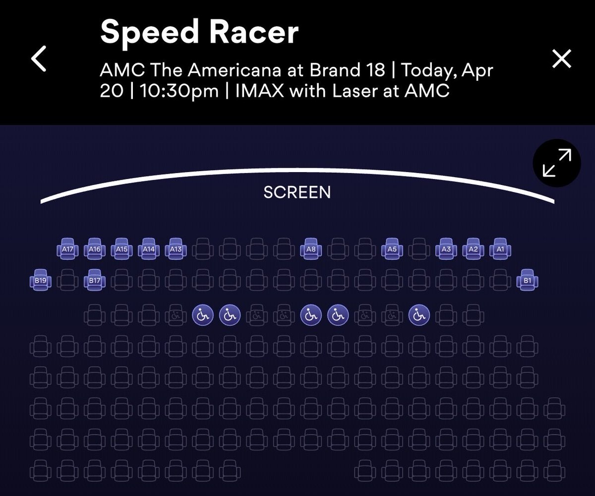 TaDdABoXeR's tweet image. Speed Racer is packing every seat in every theatre and showtime at @AMCTheatres . All the showings are almost full. #April4April #AprilForApril #ApesNeverLeaving #MOASS #SpeedRacer