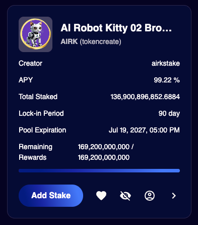 BruceXPR's tweet photo. 🚨 DEGEN MODE ACTIVATED 🚨AI Robot Kitty 02 Bronze is LIVE 🐱🤖
You wanted yield? Here it is:
🔥 99.22% APY 🔒 90 Day Lock 💰 169.2 BILLION AIRK up for grabs

This is the Bronze pool… entry level, but the rewards are NOT playing around.
Stack. Stake. Multiply. Or sit on the sidelines and watch the Kittyverse level up without you 👀
👉 Get in before it fills.

Buy Tokens Here... (Swap Tab)
https://t.co/lT7k0Et75w
Stake Tokens Here...
https://t.co/QQnhGWbVnI