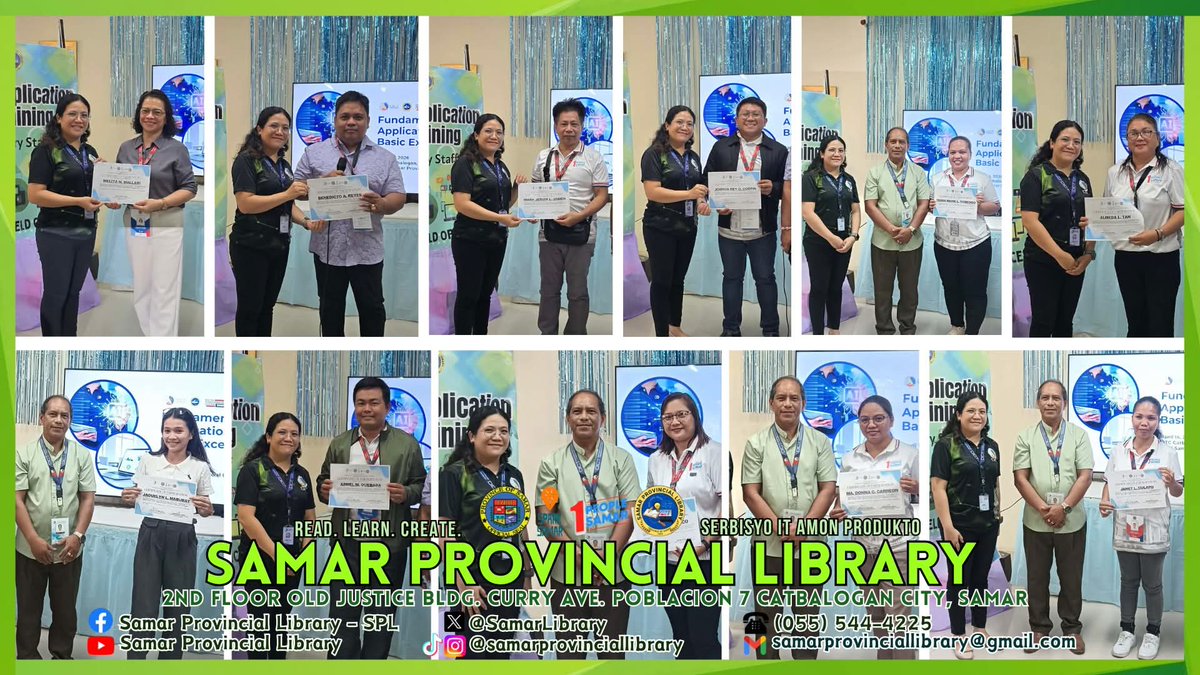 SamarLibrary's tweet photo. The Fundamentals of AI Application and Basic Excel Training for Samar Provincial Library Staff was successfully conducted on April 14, 2026, at the DICT–Samar Provincial Field Office. https://t.co/fSqelXZKYH