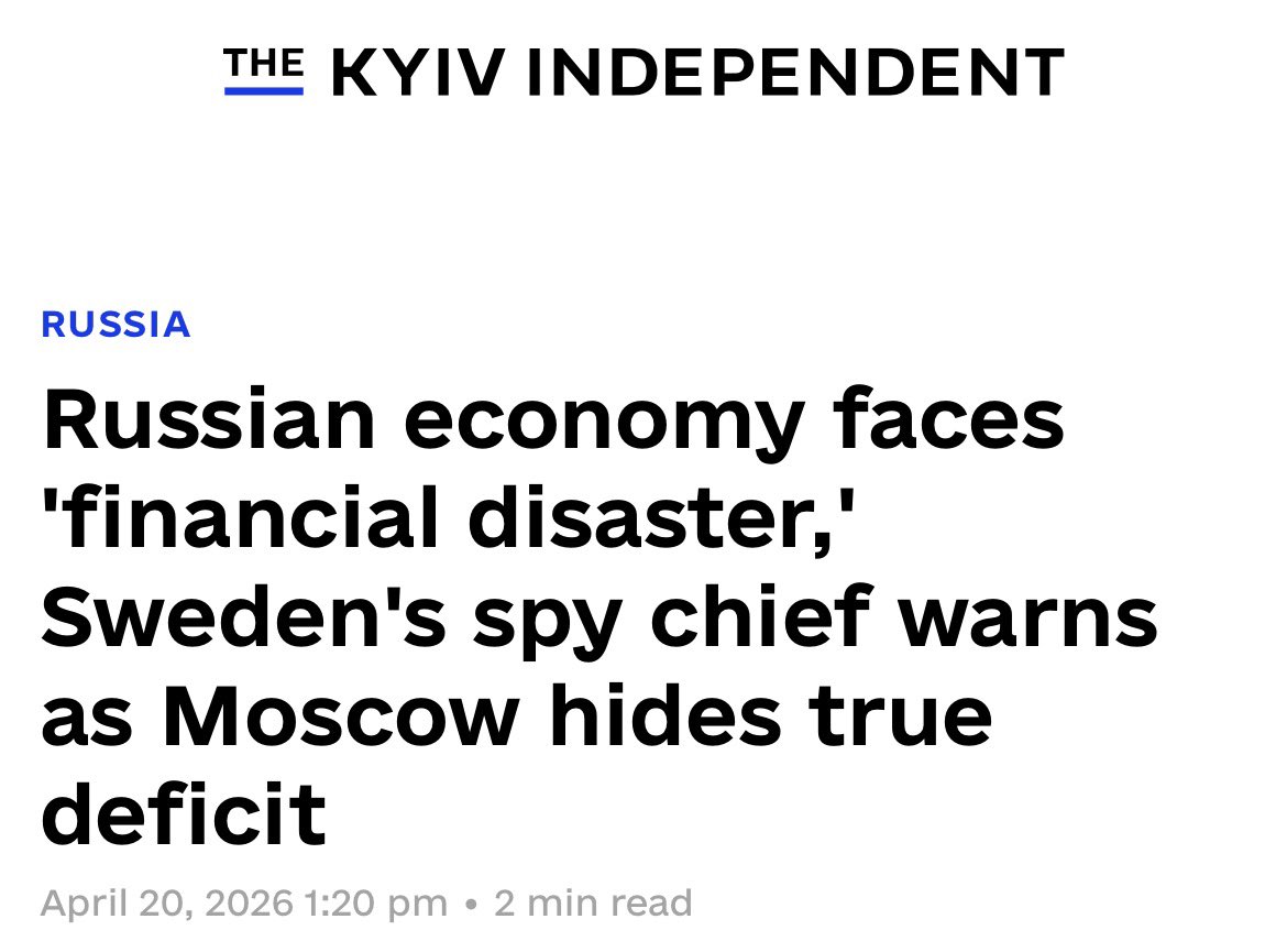 theslyuda's tweet image. ❗️🇷🇺 The head of Swedish intelligence has reported on the “financial disaster” facing Russia, as Moscow hides the true deficit.

I'm not surprised at all. A hole in the Russian budget of more than ₽4 trillion (≈ $44 billion) won't let you lie.

#RussiaUkraineWar #Russia #Sweden