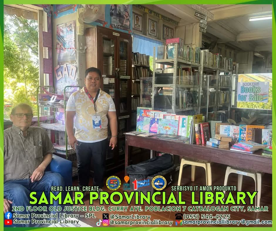 SamarLibrary's tweet photo. Walk-in clients at the library took a moment to snap photos during the April celebrations, which featured National Literature Month and National Food Month. A Book Fair was in line with National Literature Month and flyers on ASEAN foods were distributed to clients. https://t.co/bhk14aAfqR