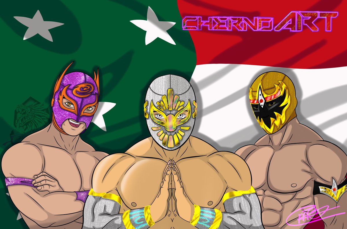 Chernodraw7's tweet photo. Banda mi arte llegó a las manos de la crema de la #CMLL no puedo estar más feliz de que ellos hayan visto y firmado mi arte
#luchalibre https://t.co/UDAYHdGnRf