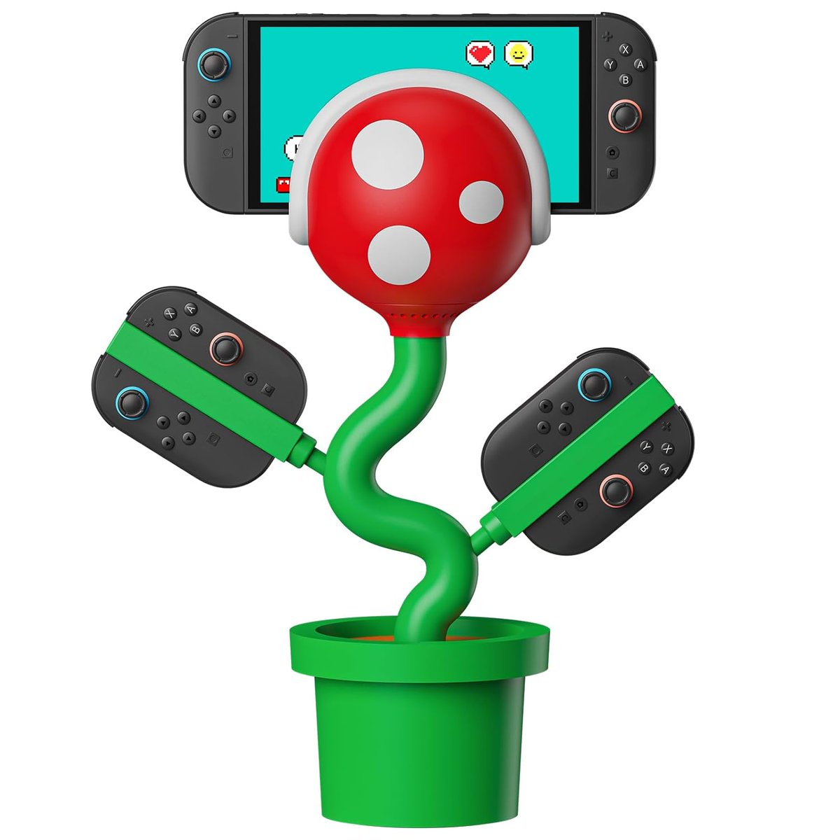 IGNDeals's tweet image. This Piranha-plant shaped Nintendo Switch 2 dock and charging station is marked down 12% to $87.99 at Amazon. Charges two pairs of Joy-con, the console itself, and works as a TV dock, too. Also has a night light? This goes hard. zdcs.link/zJ8ZJm #ad