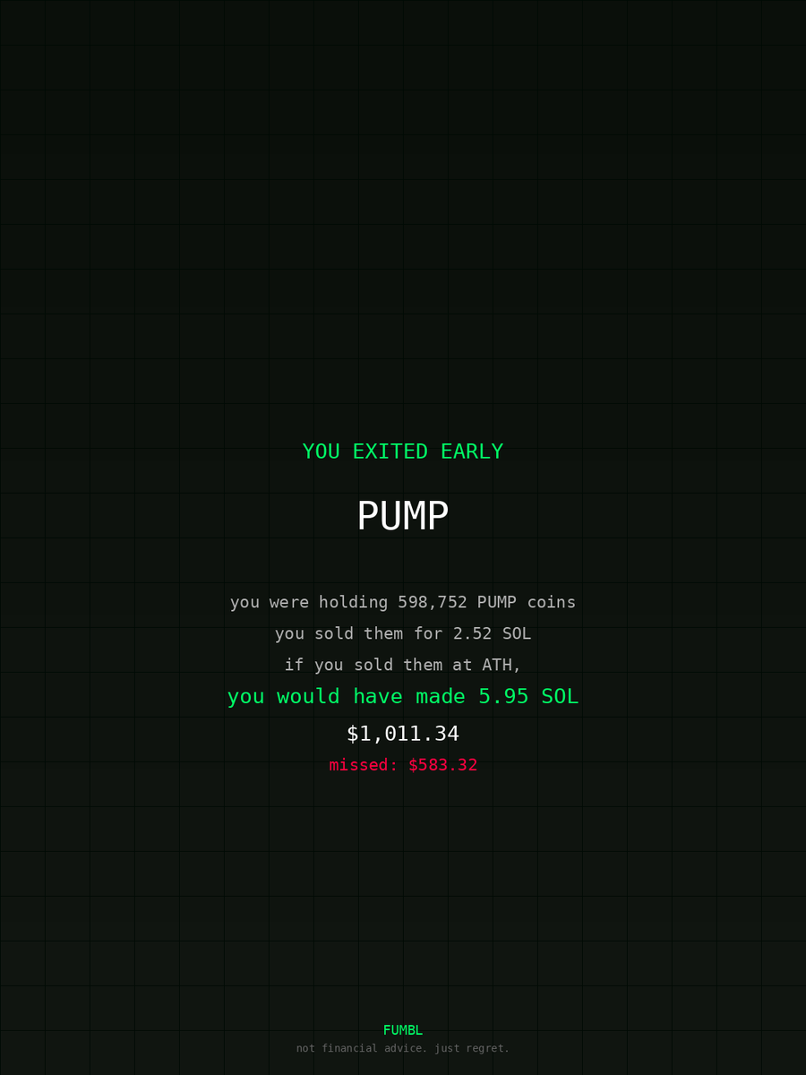 Furknnntahhtkin's tweet image. just checked fumbledbags.lol bro actually coulda had a fat bag on $PUMP 

Eg8uZs9Rv1TM7zZSkpeEX8oGoG8MM6UeJVid3S3KSWJq
#coinbase 
#offer