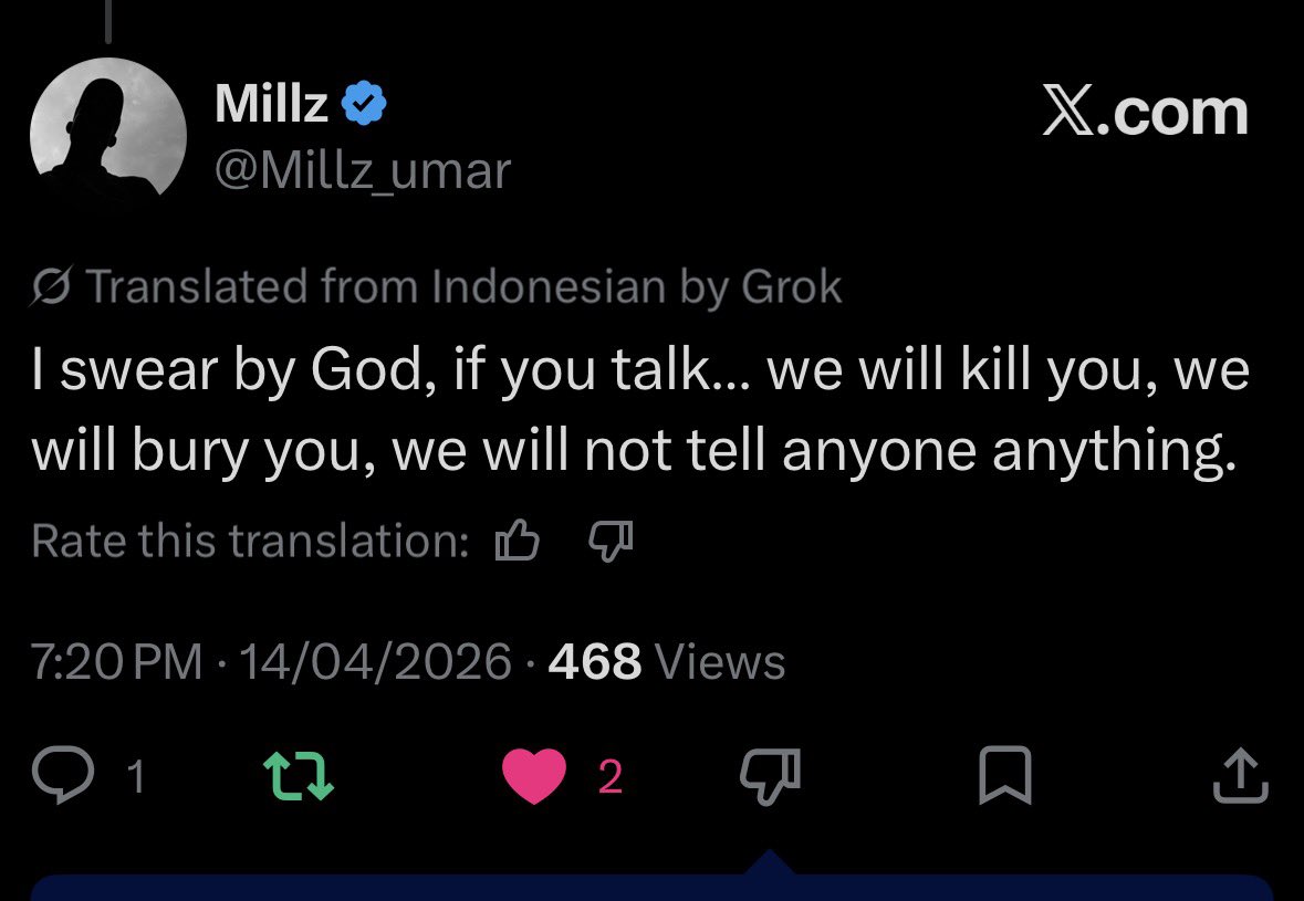 People like <a href="/yaya_kamal01/">Kamal El Mahmoud</a> are spreading false information about my friend’s tweet. The translation was from Indonesian, and here is the accurate version alongside the original post. #hausazallah