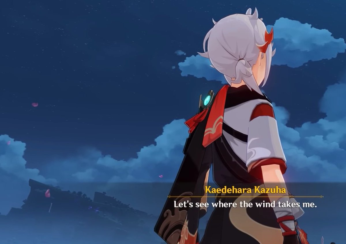 Kazuha: "Let's see where the wind takes me"

The elephant named Tatarasuna in the background