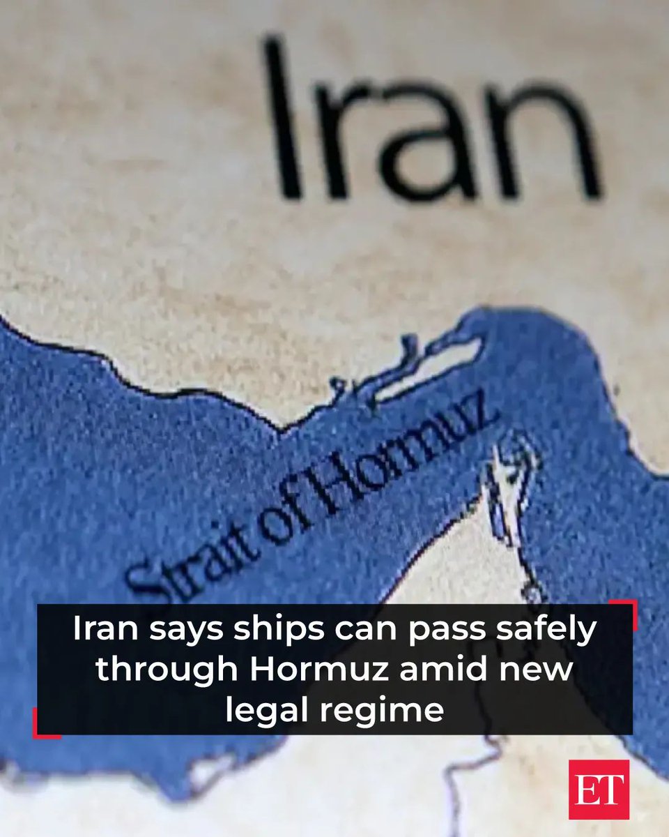 marketsday's tweet image. 🌐⚓ “Safe and open” insists Iran 🇮🇷 Tehran calls the Strait of Hormuz secure for shipping amid rising global anxiety 🌪 Is assurance enough to calm markets when military shadows loom so large?👇  
📖 FULL STORY ➠ economictimes.indiatimes.com/news/internati…  
#Iran #Shipping #Security #GlobalTrade