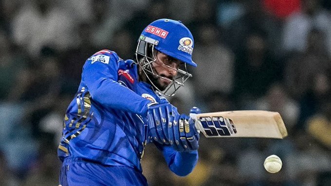CricketCentrl's tweet photo. 👑 THE LONE WARRIOR OF MUMBAI! 

Maiden IPL HUNDRED for Tilak Varma! 💯 A monstrous 45-ball century when everyone else struggled to find the middle of the bat. 

Pure class amidst a batting collapse. 👏🤯 https://t.co/RC1RIIrnsE