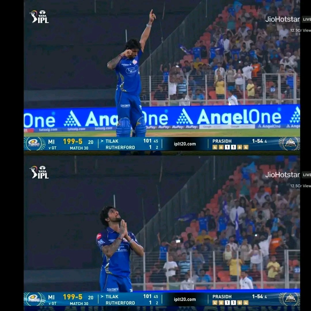 saba9361's tweet image. First 22 Balls - 19
Next 23 Balls - 82 🔥🙄

101* (45)  Tilak varma 🎇

#mi #ipl