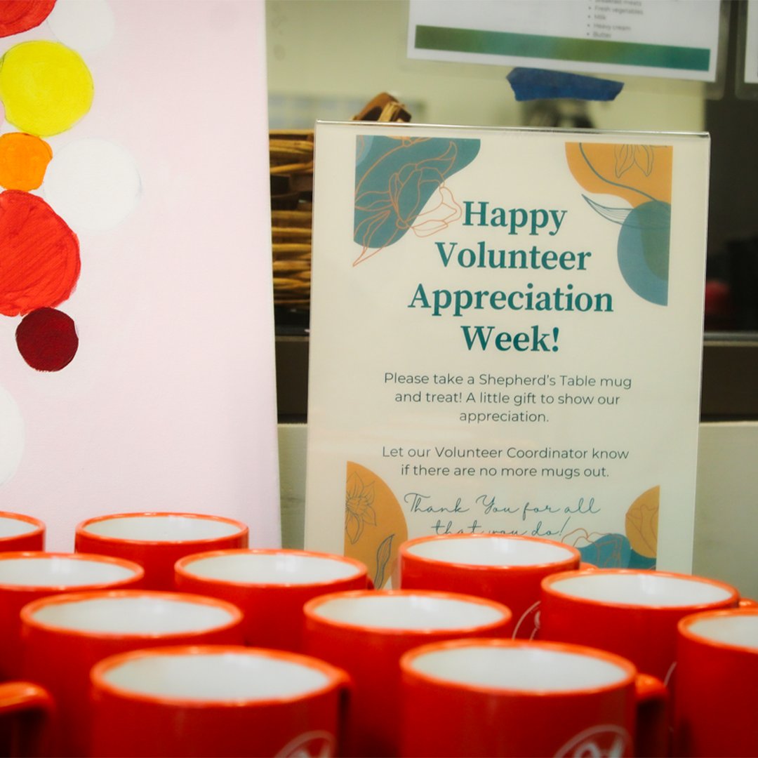 shepherds_table's tweet photo. Happy Volunteer Appreciation Week! ❤️

Because of you, we served 163,000+ meals at Progress Place and supported 2,000+ neighbors through our Resource Center last year. Your time and care make all the difference.

Stop by the Volunteer Lounge this week for treats + a new ST mug! https://t.co/xQXoS5lqtD
