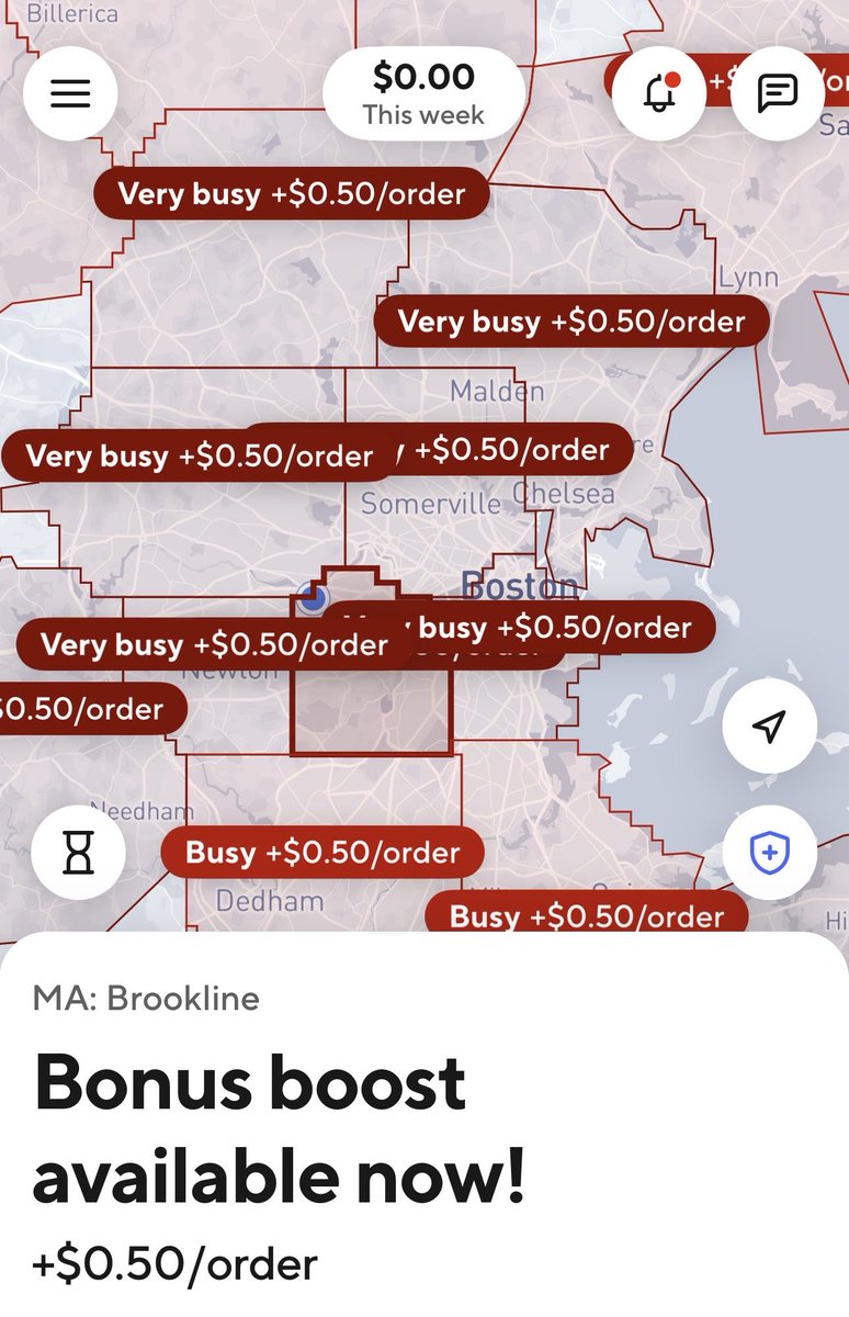 delivery_jeff's tweet photo. Big spenders #DoorDash. I’ve never seen 50¢ peak pay before. https://t.co/Y8rf4KKRAc