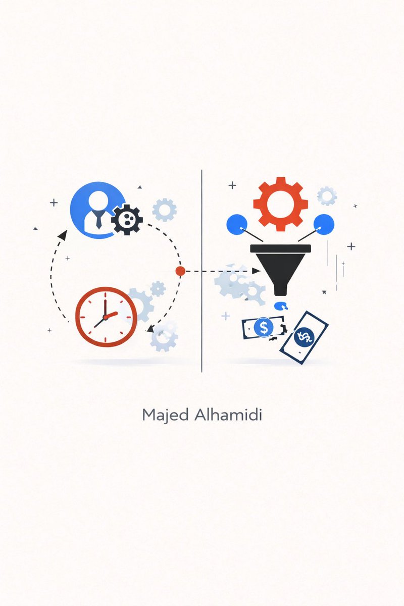 MajedSy2012's tweet image. إذا مشروعك يعتمد على اجتهادك اليومي
أنت مو صاحب بزنس‼️

أنت موظف في مشروعك
السيستم هو اللي يخلي العميل يشتري
حتى وأنت مو موجود

#ريادة_الأعمال #Automation