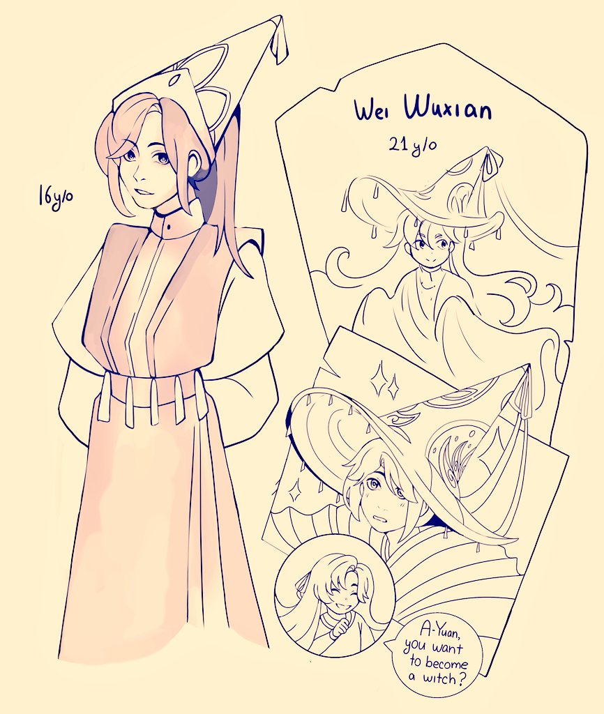 Wei Wuxian (A-Yuan in a hat  bonus♡)
#Δ帽子 #mdzs #witchhatatelier #modaozushi