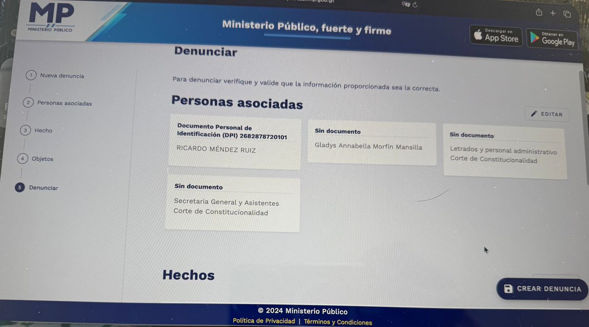 DEMANDADA LA PRESIDENTE DE LA CC 

La Fundación Contra el Terrorismo presentó una denuncia nueva contra la presidente de la Corte de Constitucionalidad, Ana Bella Morfín, y de la secretaria general.

La sindicada goza del derecho de antejuicio, más no la secretaria general, ni