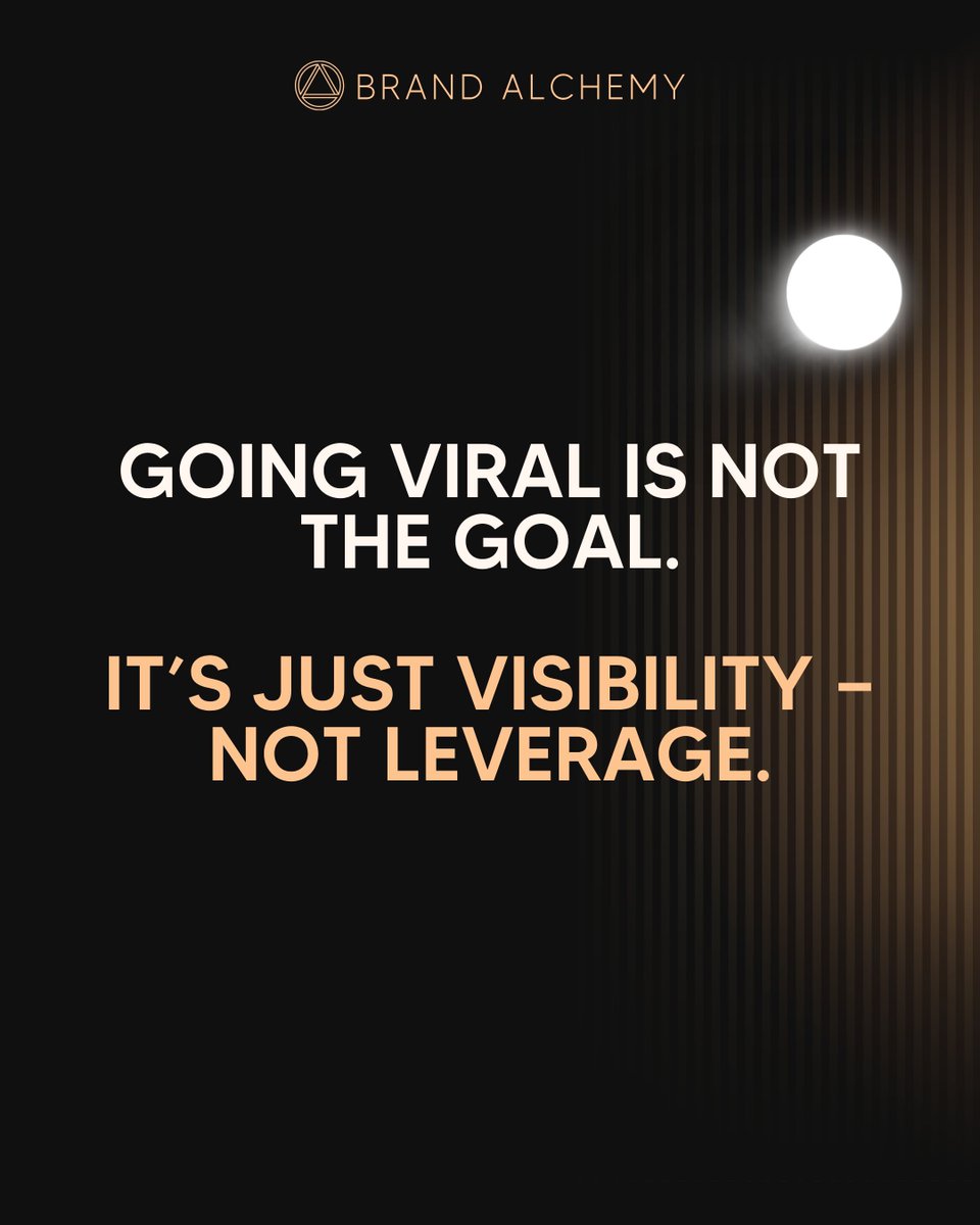 brandalchemyio's tweet photo. You can hit 1M views and still have zero influence.

Because attention alone doesn’t convert.

Authority is what turns attention into:
– Trust
– Premium pricing
– Long-term leverage

Don’t chase virality.
Engineer credibility.

🎯 https://t.co/R99VxehakJ https://t.co/jccwR05eDh