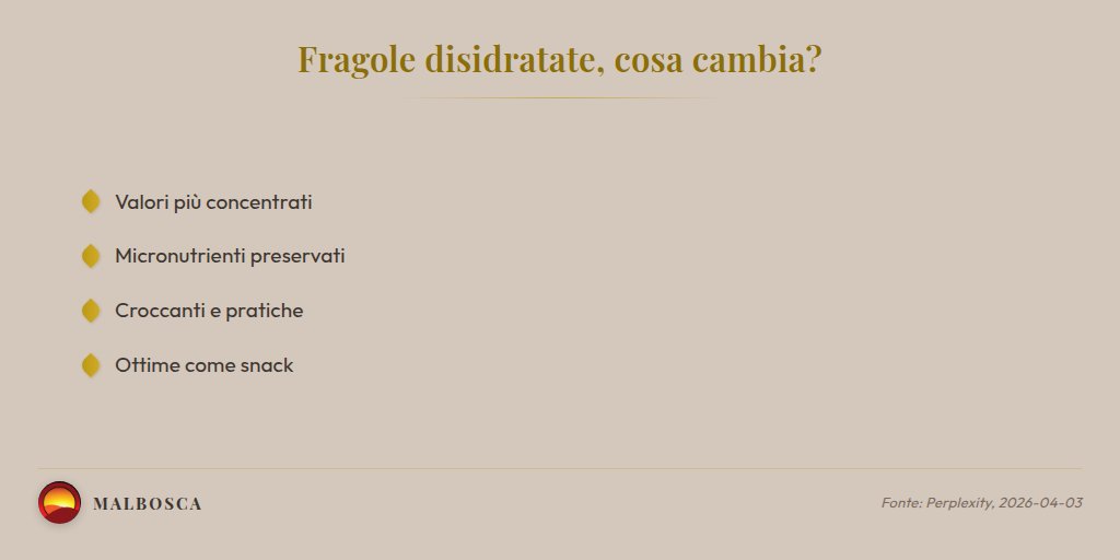 Malbosca's tweet image. Le fragole disidratate mantengono proprietà nutrizionali simili alle fresche, ma in forma più concentrata. Una risposta chiara a una domanda che tanti si fanno. #malbosca #fragoledisidratate #merenda