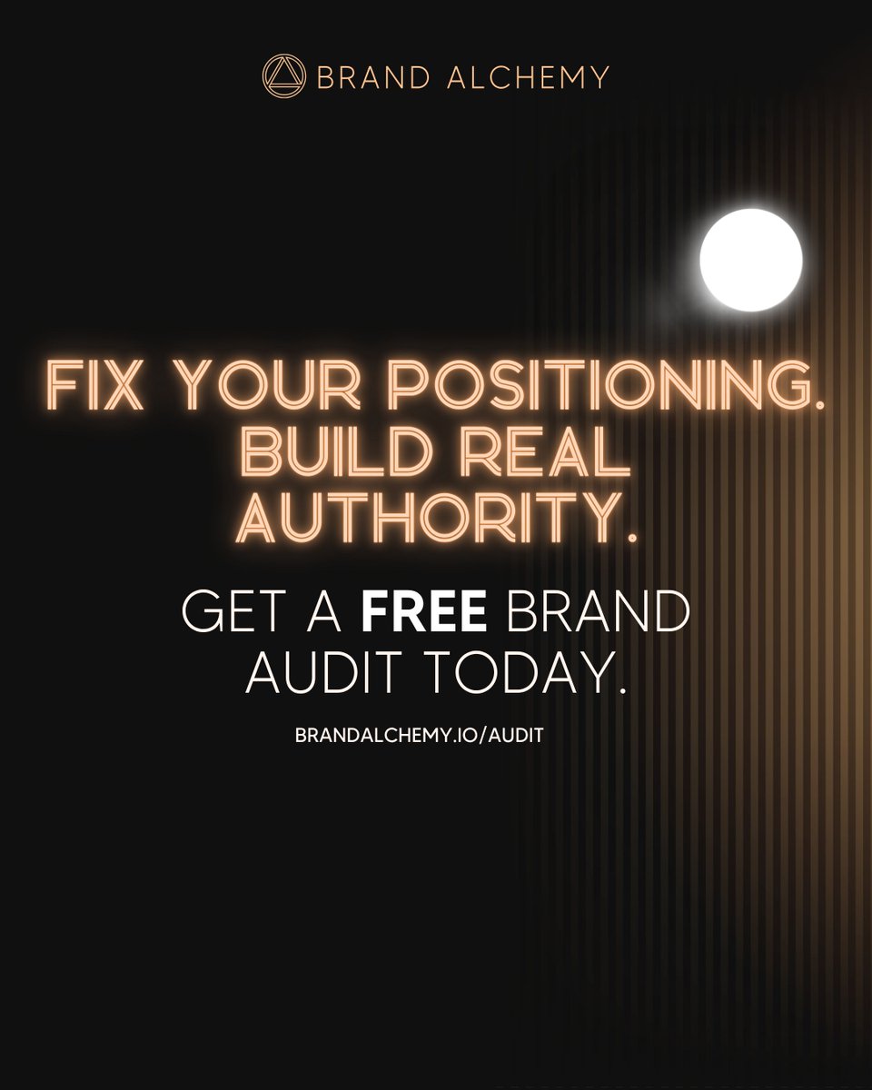 brandalchemyio's tweet photo. You can hit 1M views and still have zero influence.

Because attention alone doesn’t convert.

Authority is what turns attention into:
– Trust
– Premium pricing
– Long-term leverage

Don’t chase virality.
Engineer credibility.

🎯 https://t.co/R99VxehakJ https://t.co/jccwR05eDh
