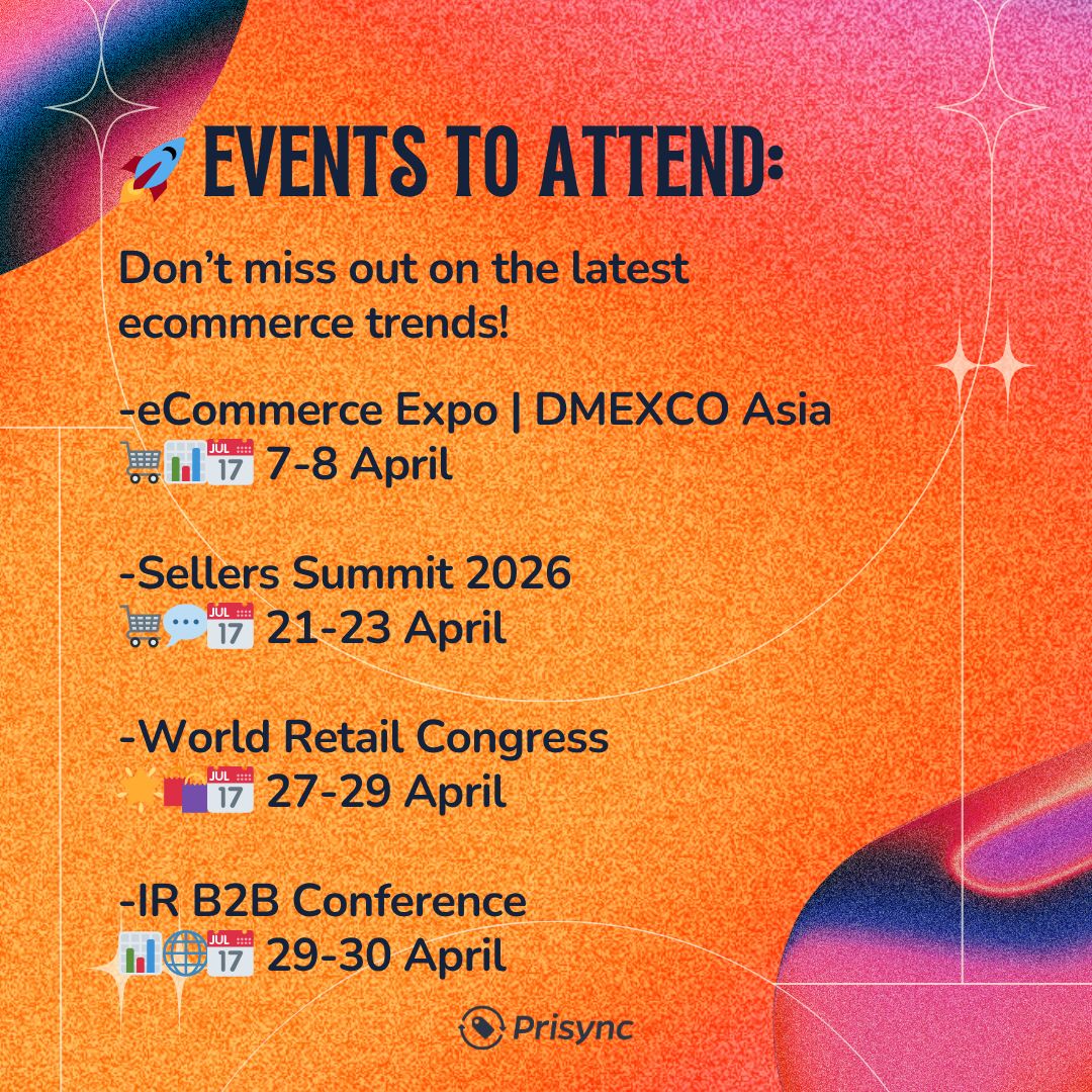 PrisyncCom's tweet image. April keeps getting exciting! 📅🥸 

Don't forget to check out our blog post to simplify your #pricingstrategy with Reporting Automation and access key insights to increase profitability. 📚🤓

Download our free calendar today! 🚀📚✨
buff.ly/ylSDSru

#EcommerceSuccess