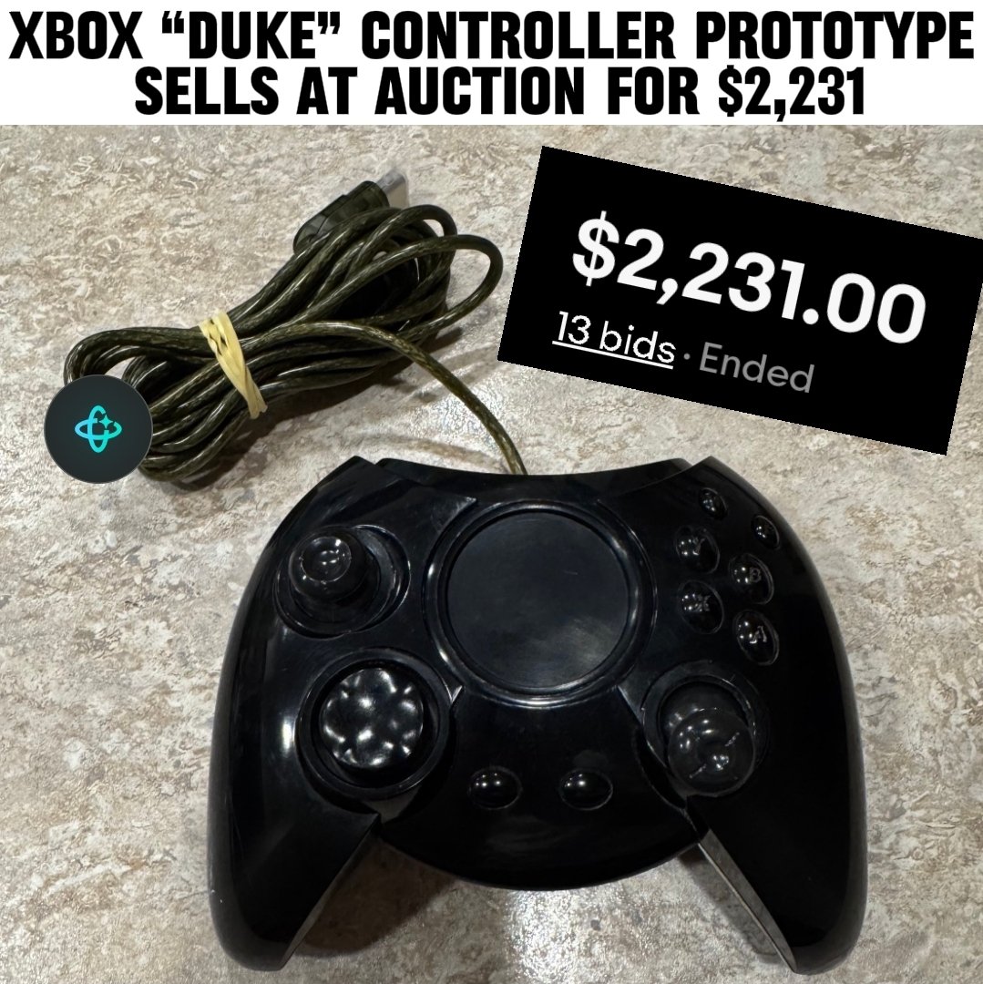 HaloClassicHCH's tweet image. Xbox “Duke” Controller Prototype sells for $2,231 at auction! 
#xbox #retrogaming #Collectibles
