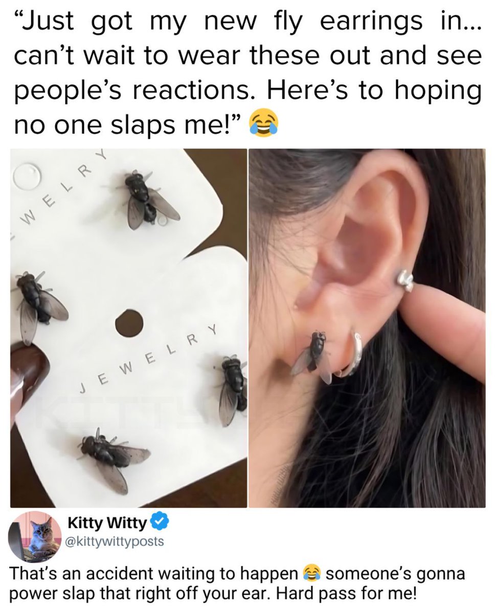 kittywittyposts's tweet image. These might be the worst earrings ever made 😂 
#Fashion #Funny #WTF