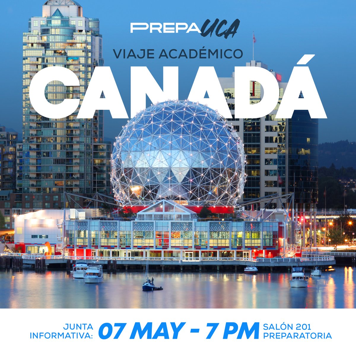 En Prepa UCA, el aprendizaje va más allá del aula: ¡un gran viaje se acerca!

Ven y conoce todos los detalles de este próximo viaje académico este 7 de mayo. ✈️📚
#PrepaUCA #TuFuturoIniciaHoyUC #ViajesUCA