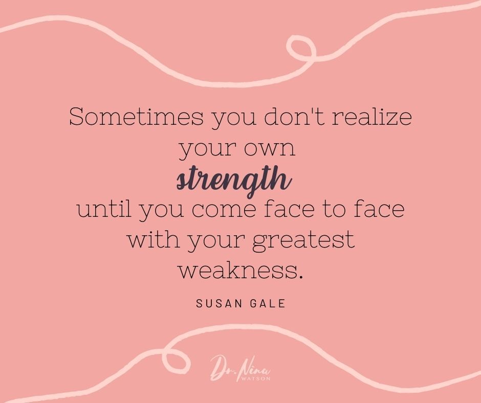 DrNinaWatson's tweet image. Even the most accomplished of us have moments of weakness. When we confront them, we discover that we are stronger than the thing we feared. There’s nothing more empowering than that. What fears are you working to overcome? #youarestrong #facingyourfears #empowerment