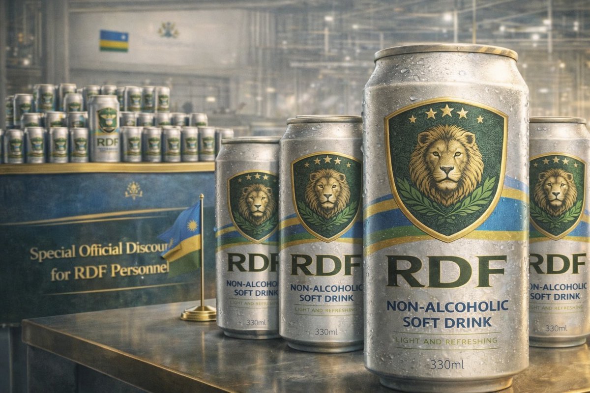 kennethRwa's tweet image. Ariko ubu ni byaba ari igitekerezo cyiza kubona ikinyobwa kidasembuye, cya soft drink gifite branding yubashywe ya #RDF (Rwanda Defense Force) kandi kigakorwa ku bufatanye n'inganda zikora Ibinyobwa #Bralirwa, #Skol n'izindi. 

RDF soldiers bakigura ku giciro cyihariye (Discount)