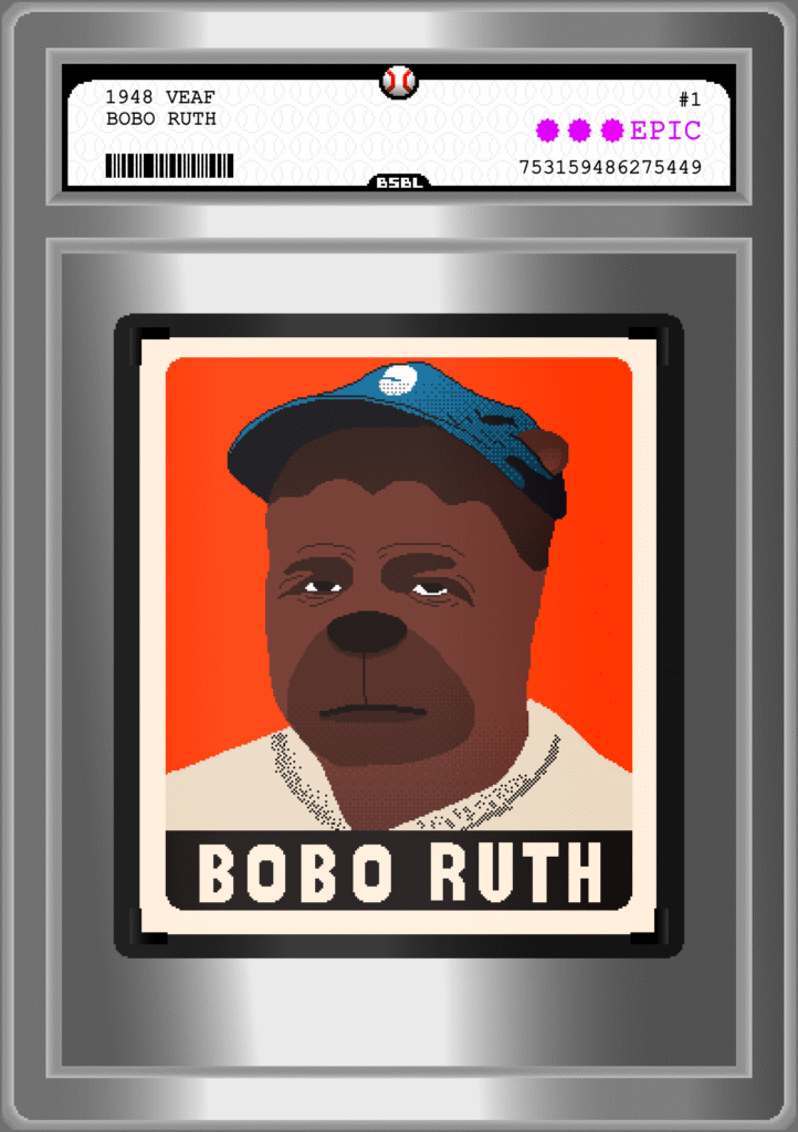 bsblcorp's tweet photo. GM⚾️
1948 VEAG 
BOBO RUTH
#1 https://t.co/bEPfL1lHxJ